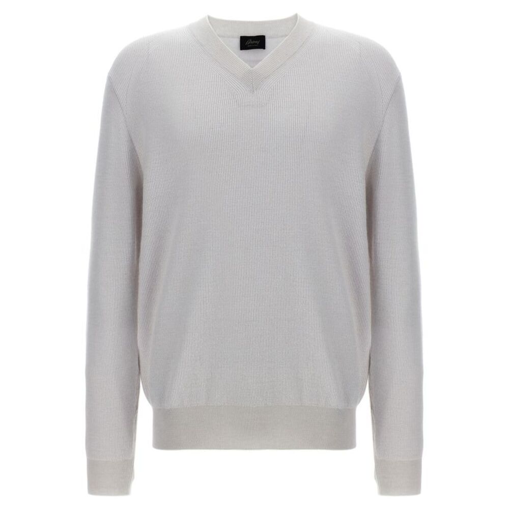 Brioni White Cashmere Men's Cardigan
